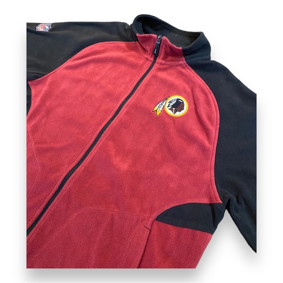 Vintage REEBOK NFL Washington Redskins Full Zip Lightweight Fleece Jacket - Picture 2 of 5